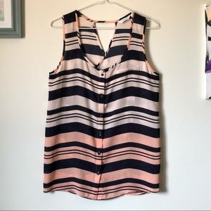 💜 3/$15 Striped ombré crossover sleeveless top - Reitmans - size small